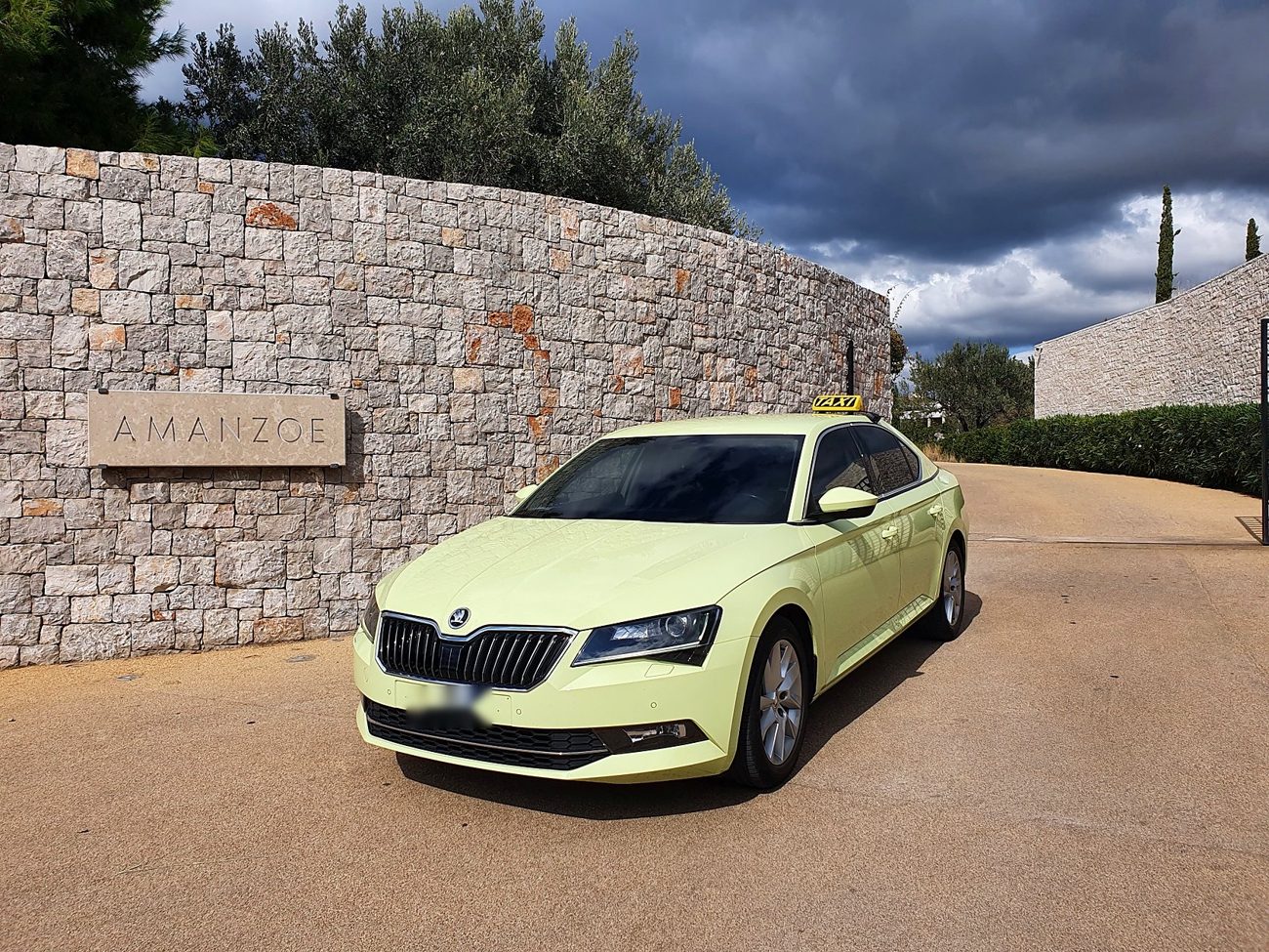 Taxi at Amanzoe resort